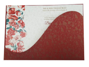 Red and gold Asian Style Pocket Invitation Card ABC 840 -3989