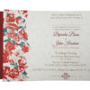 Red and gold Asian Style Pocket Invitation Card ABC 840 -0