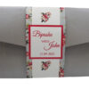 Grey Vintage Floral Pocketfold Invitation ABC 881 -0