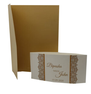 Luxurious Gold Pocketfold Invitation ABC 882 -3997