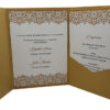 Luxurious Gold Pocketfold Invitation ABC 882 -0