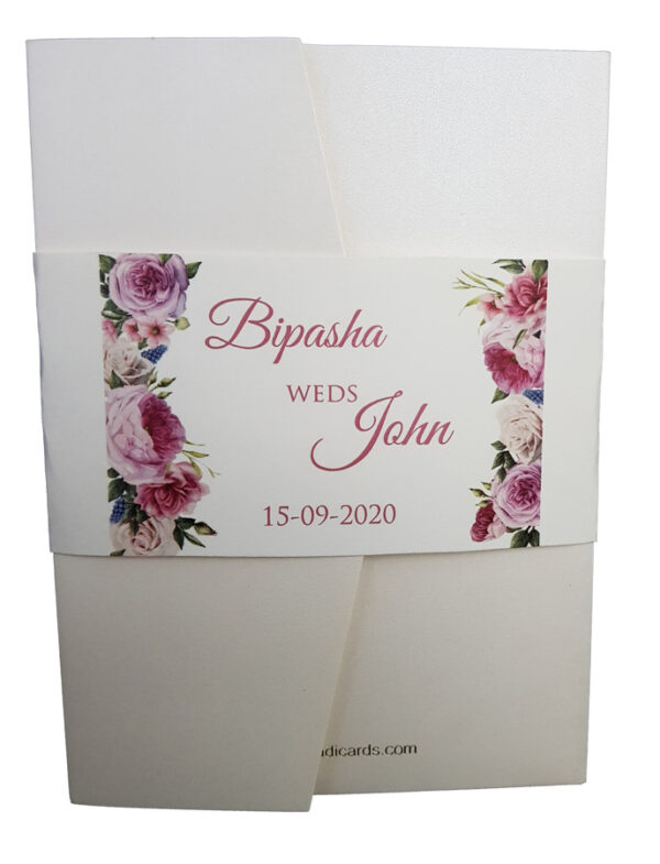 Elegant Rose Pocketfold Invitation ABC 883 -4006