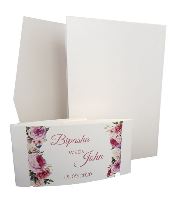 Elegant Rose Pocketfold Invitation ABC 883 -4004