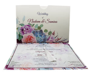 Colourful Bouquet Pocket Invitation ABC 893 -0