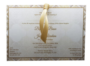 Golden Damask Pocket Invitation ABC 895 -4117