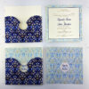 ABC 961 Blue Yellow Arabesque Invitation-0