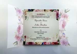 Pink Vellum Wedding Invitation