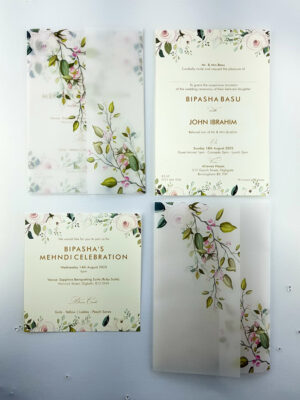 ABC 970 Vellum Translucent Floral Rosebud Invitation-4703