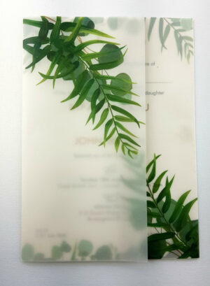 ABC 971 Simple Translucent Botanical Vellum Invitation -0