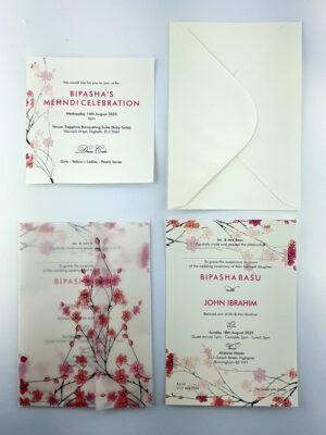 ABC 974 Translucent Cherry Blossom Vellum Invitation -4741