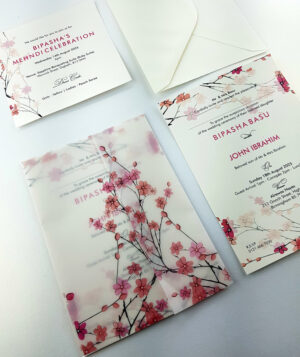 ABC 974 Translucent Cherry Blossom Vellum Invitation -0