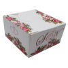 Custom square butterfly favor boxes Pink rose floral printed table favour boxes