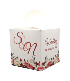 personalised Floral Favour Box