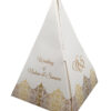 Cone shape favour boxes Gold printed table favour boxes
