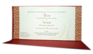 Red Hindu Wedding Invitation card