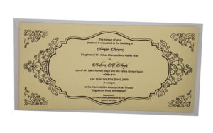 Elegant Outline Cream Invitation DL 210-3960