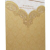 Beautiful wedding invitation in gold