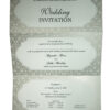 Silver Damask pattern invitation
