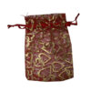 Red and Gold Heart Sheer party favour / favor Bag-0