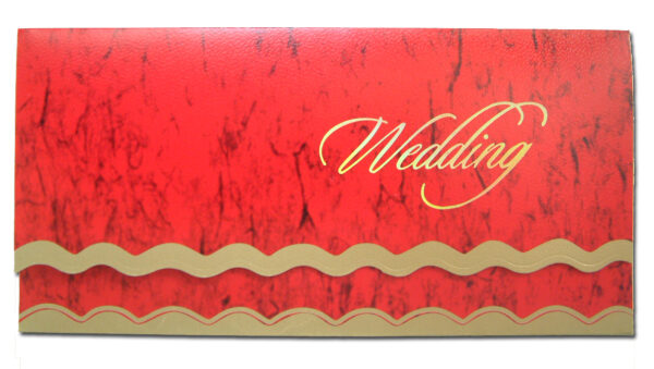 HW036 Cardinal Red and Gold Indian pocket invitations-1562