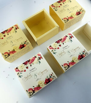 Golden Floral Favour Box-4638