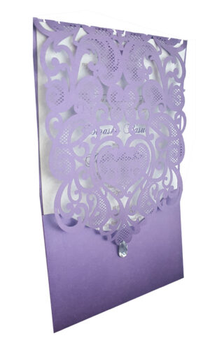 LC 1080 Royal Purple Lace Invitation-3891