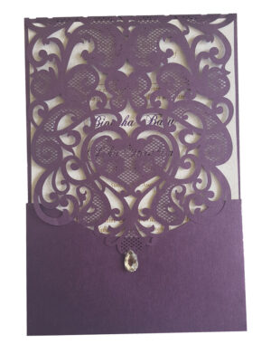LC 1080 Royal Purple Lace Invitation-3892