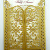 LC 9018 Gold Vintage Gatefold Lasercut Invitation-0