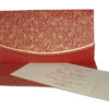 WD 8016 crimson filigree gold party fabric invitation-0