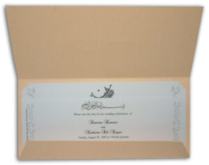 ABC 330 Cream Islamic Invitation with Foiled Bismillah -0