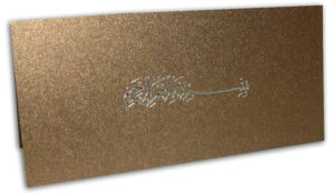 Outer view of Shadicards.com Card Code Mat Dark Chocolate Brown Islamic Invitation card