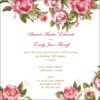 Pink wedding invitation