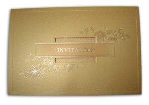 goldie bronze floral wedding invitation