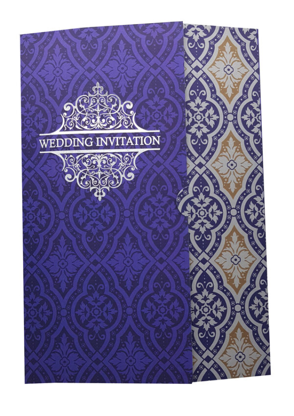 PBM WI Morrocan Tile Arabesque Blue, grey and Silver Marriage Invite-2567