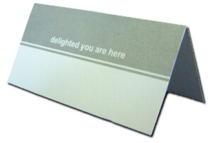 PL01 Silver Grey Fold over table place card-0