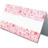 PL15 Bright pink floral pattern table place card-0