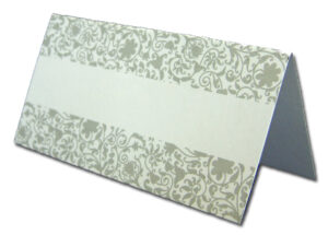 PL03 Allure silver floral table place card-0