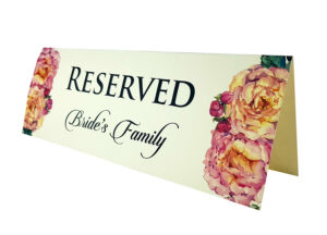 RV 103 TABLE RESERVED PLACE CARD -0