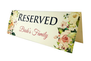 RV 110 TABLE RESERVED PLACE CARD -0