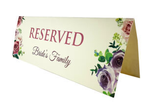 RV 112 TABLE RESERVED PLACE CARD -0