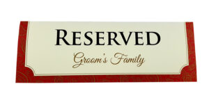 RV 113 TABLE RESERVED PLACE CARD -4861