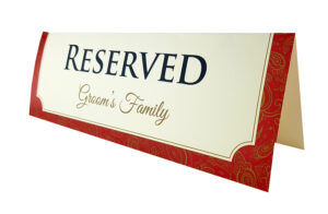 RV 113 TABLE RESERVED PLACE CARD -0