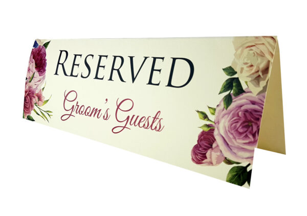 RV 114 TABLE RESERVED PLACE CARD -0