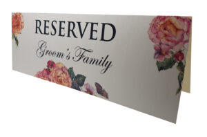 RV 201 Table Reserved Place Card Groom's Family -0