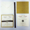 Gold Shimmer Ribbon Invitation SR 101-0