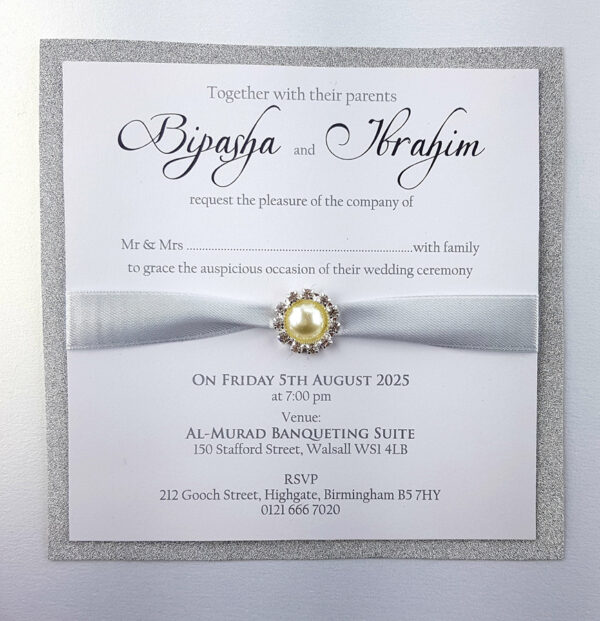 SR 104 Personalised Shimmer Invitation KIT-4578