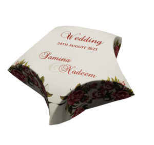 Star shape favour boxes Pink rose floral printed table favour boxes