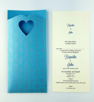 Tish Silver and Turquoise Pocket Invitation-4945