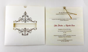 SC 2004 Vintage Royal Frame White Pocket Invitation-5005