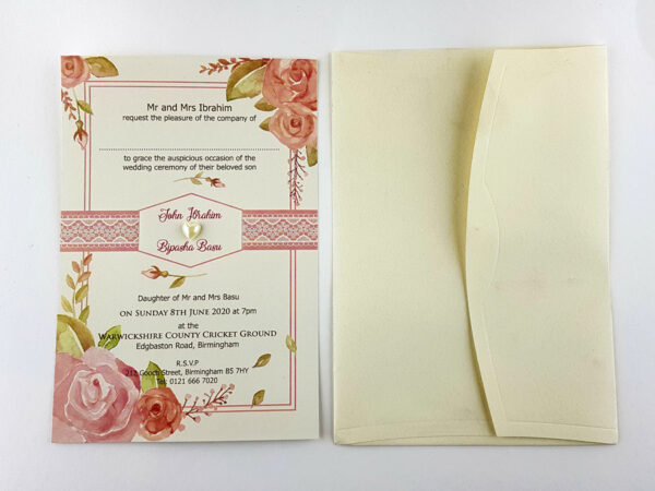 SC 2747 Watercolour peach rose and pearl flat invitation-5032